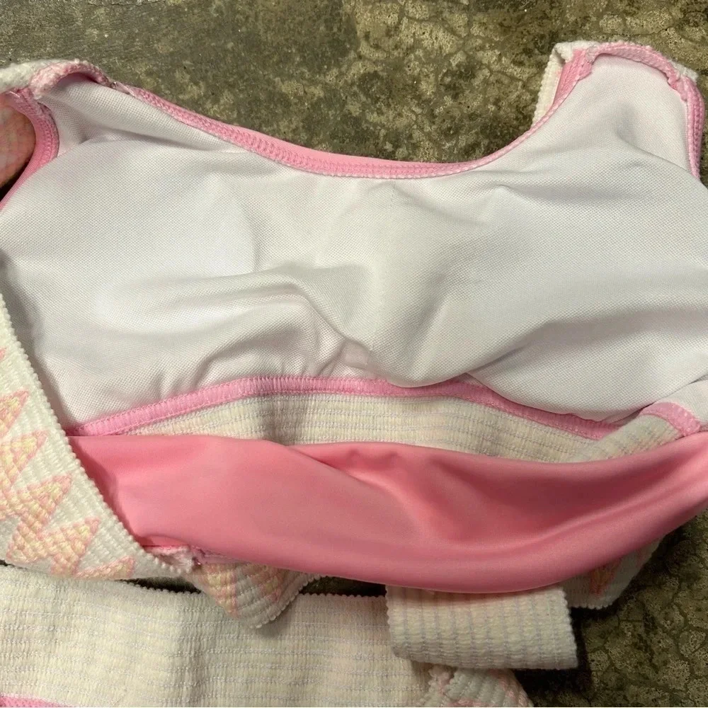 (LOT OF 2)‎ SHEIN Tween Girl Bikini Swimwear Sz 12-13Y Blue Leopard Pink Chevron